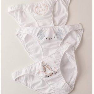 embroidered bridal themed underwear